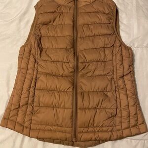 Light packable vest - Brown Puffer Vest